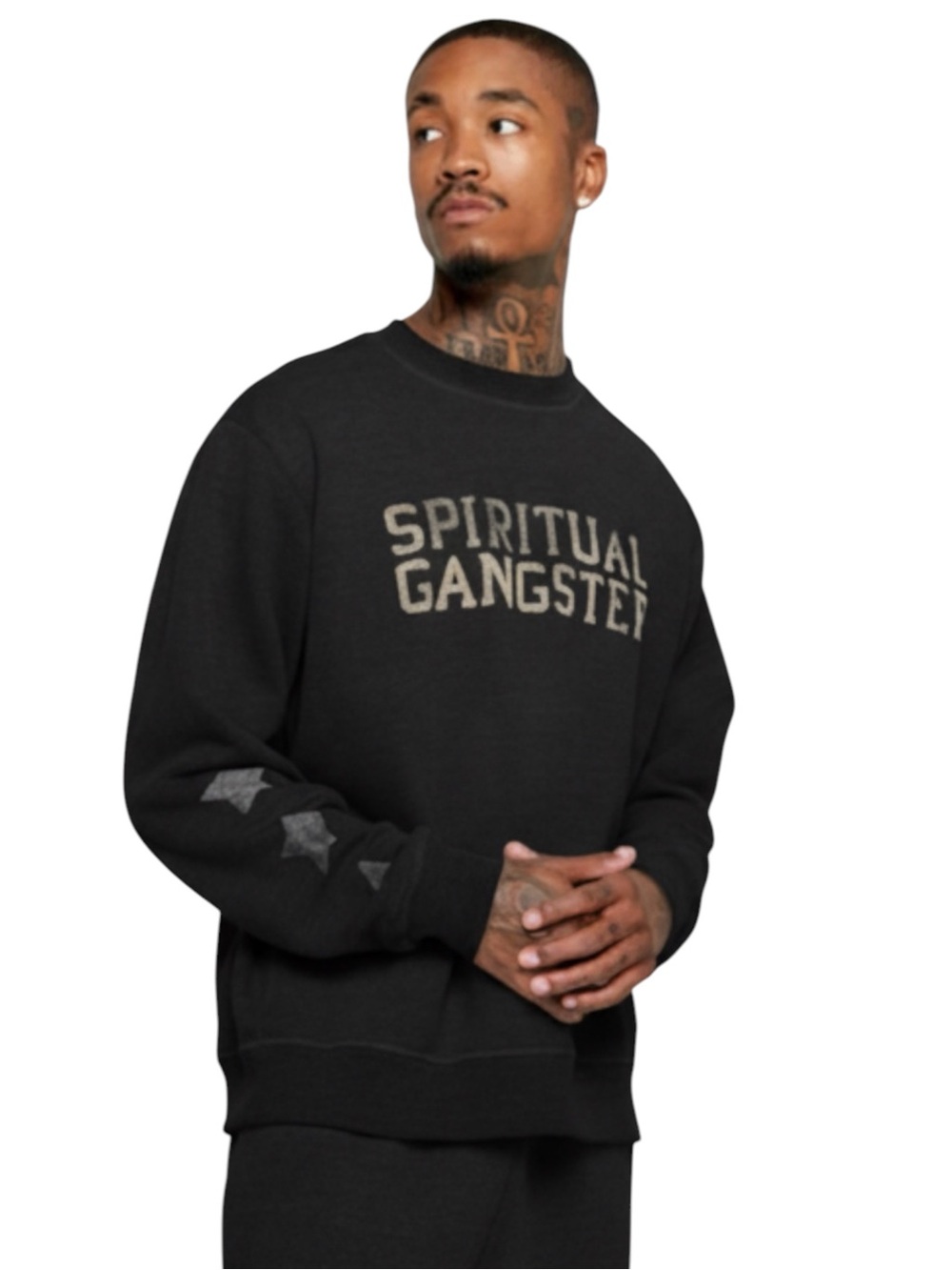NWTSpiritual Gangster Black SG Astra Classic Crew Sweatshirt Gift Fall Winter